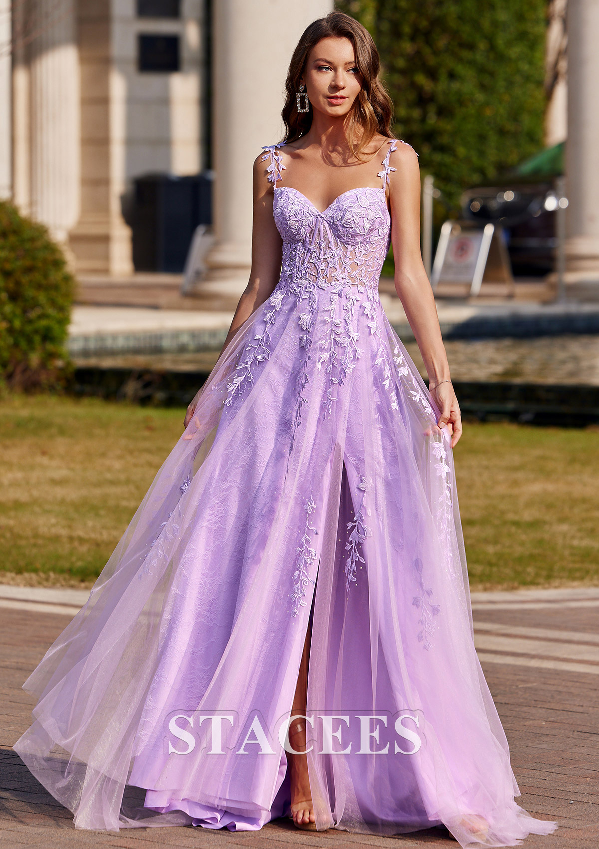 23250 Lilac Tie Back Embellished Prom Dress | Jovani