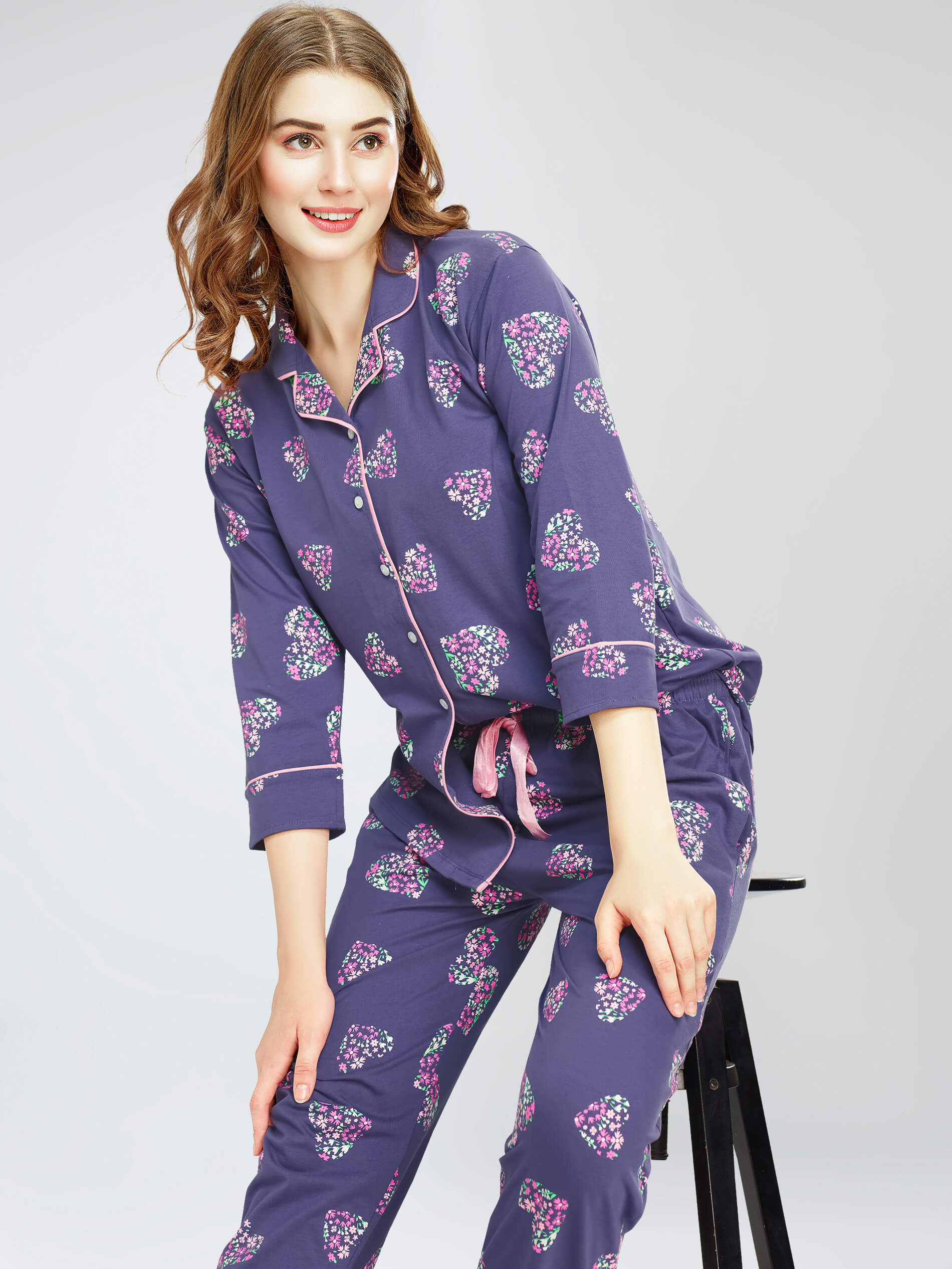 Pajama Set Night Dress For Women Set ZEYO Night Suit For 